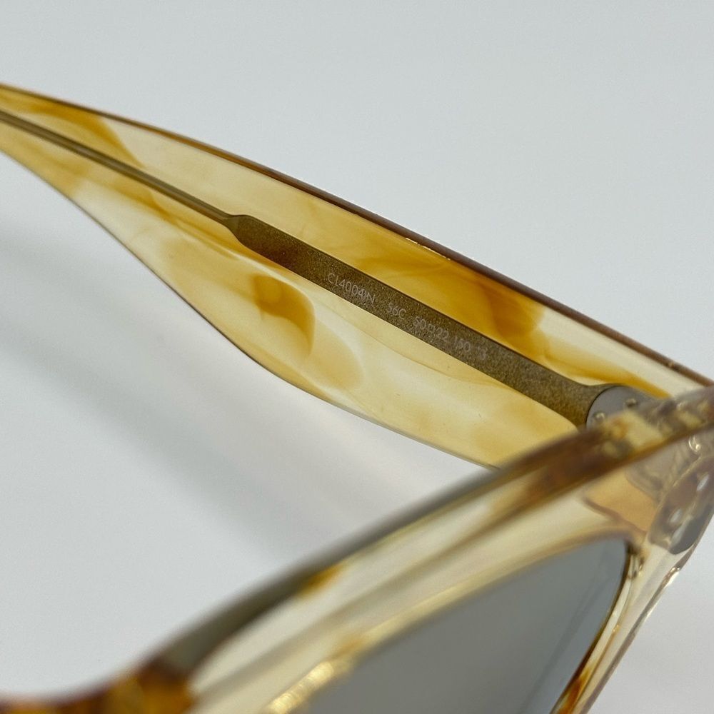 NEW CELINE Sunglasses CL4004IN/S 56C Yellow Clear Women - Picture 5 of 9